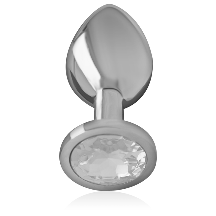 Plug Anal Metal Jóia Intense Transparente L