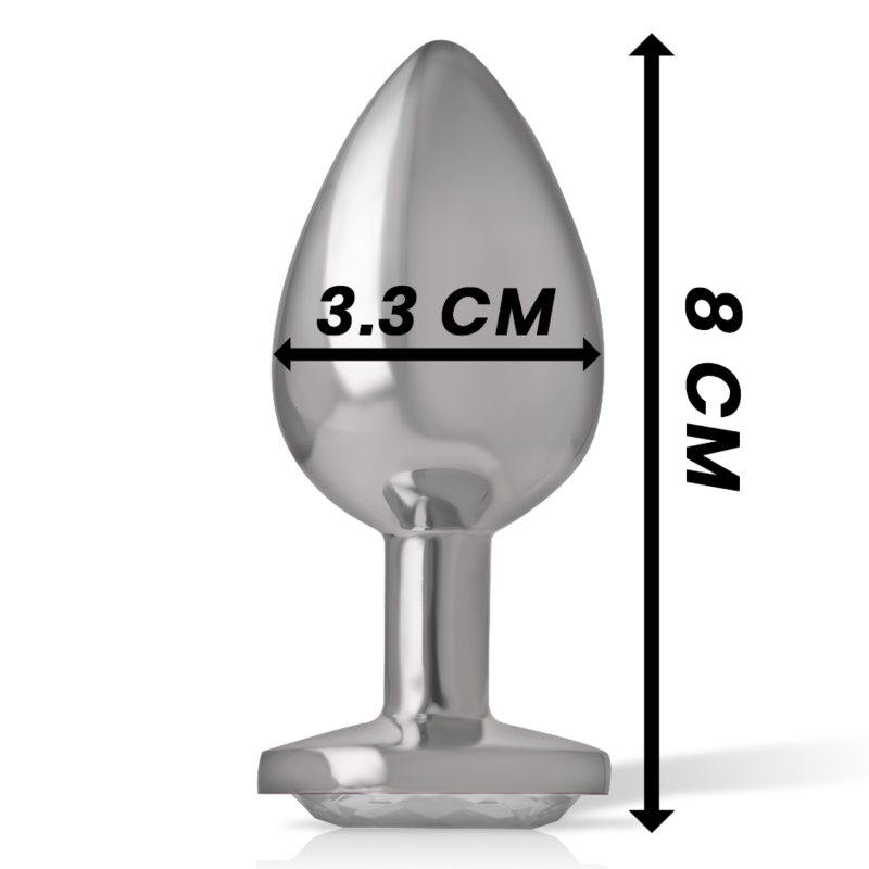 Plug Anal Metal Jóia Intense Transparente M