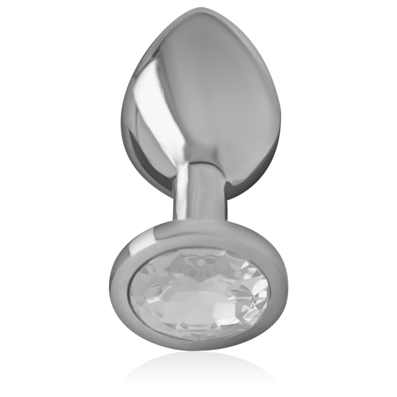 Plug Anal Metal Jóia Intense Transparente M