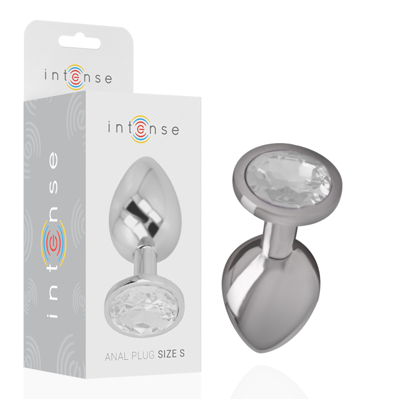 Plug Anal Metal Jóia Intense Transparente S