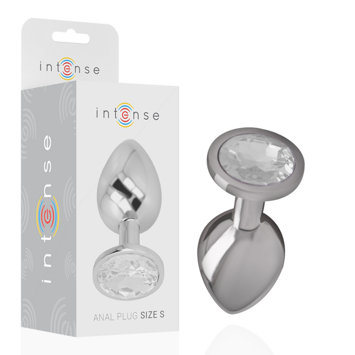 Plug Anal Metal Jóia Intense Transparente S