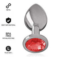 Plug Anal Metal Jóia Intense Vermelho L
