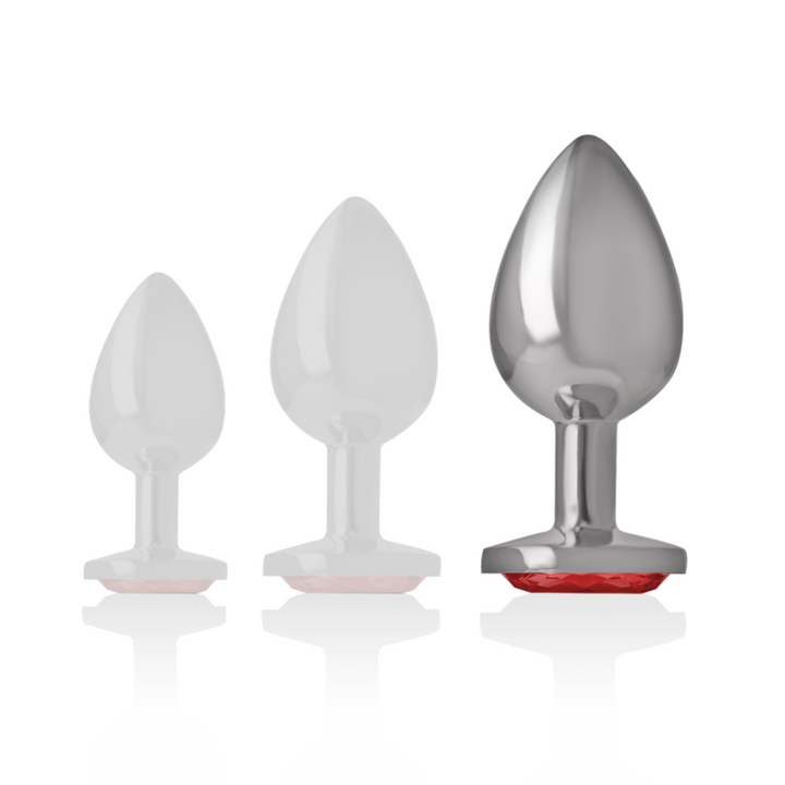 Plug Anal Metal Jóia Intense Vermelho L
