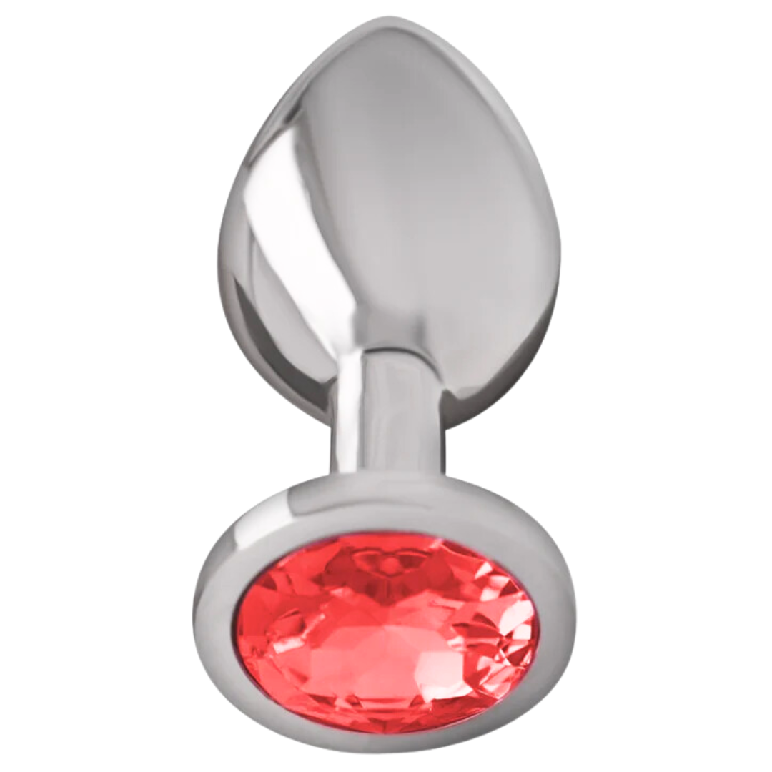 Plug Anal Metal Jóia Intense Vermelho L