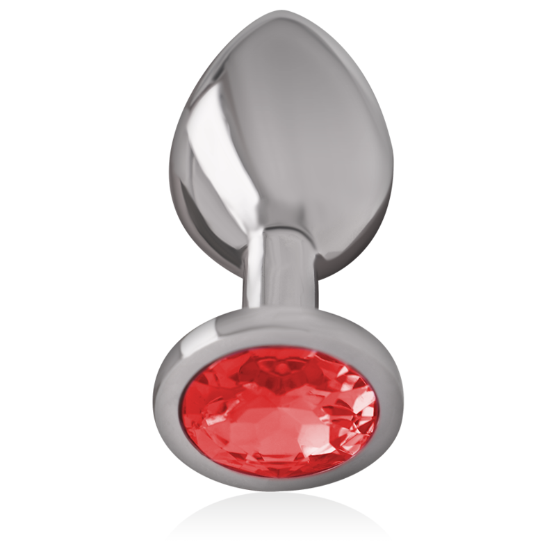 Plug Anal Metal Jóia Intense Vermelho M