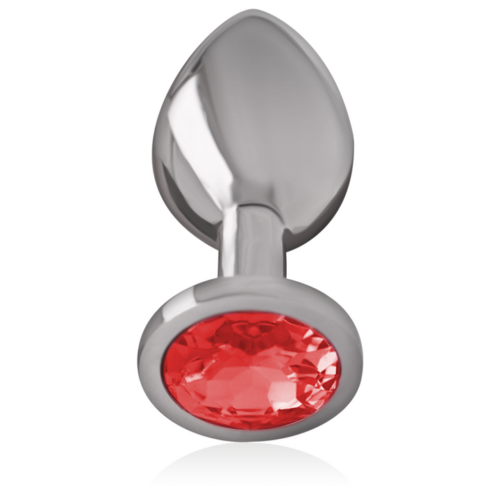 Plug Anal Metal Jóia Intense Vermelho M
