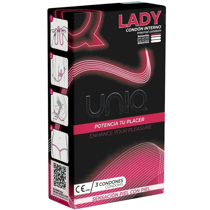 Preservativos Femininos Sem Látex Uniq Lady 3 Un