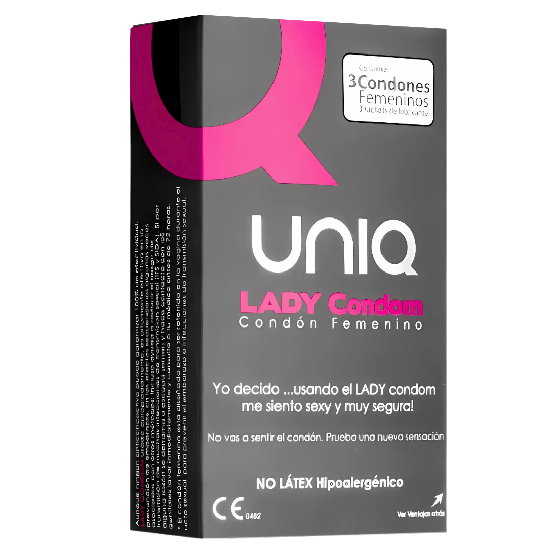 Preservativos Femininos Sem Látex Uniq Lady 3 Un