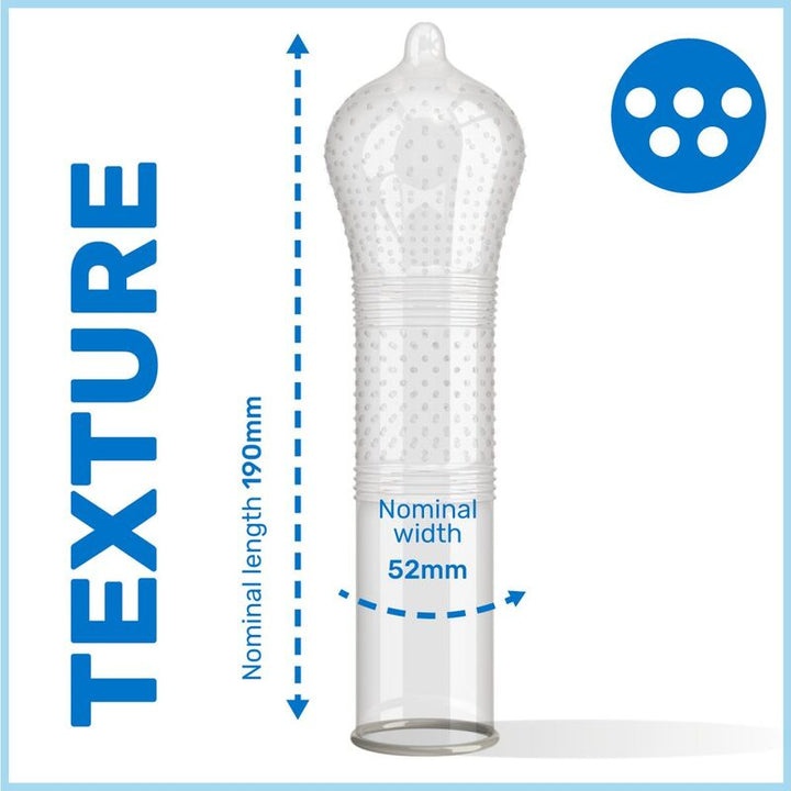 Preservativos Textura Pontilhados e Listrados Pasante 12 Un