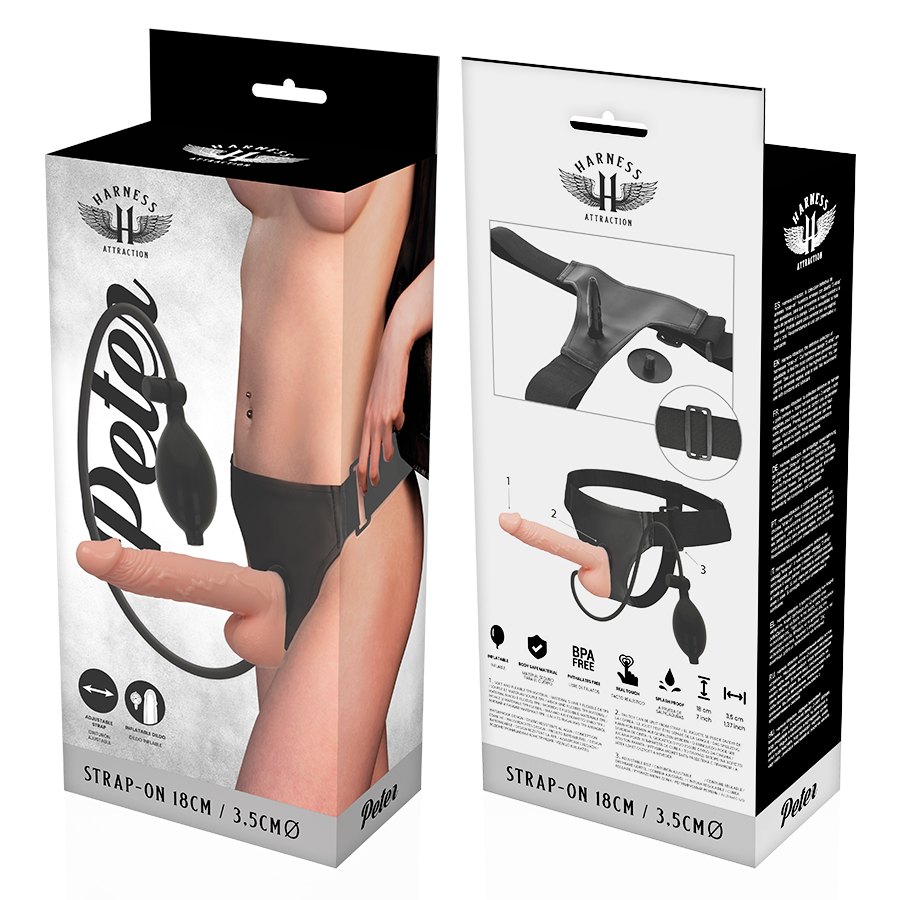 Strap-On Dildo Insuflável Harness Attraction Peter