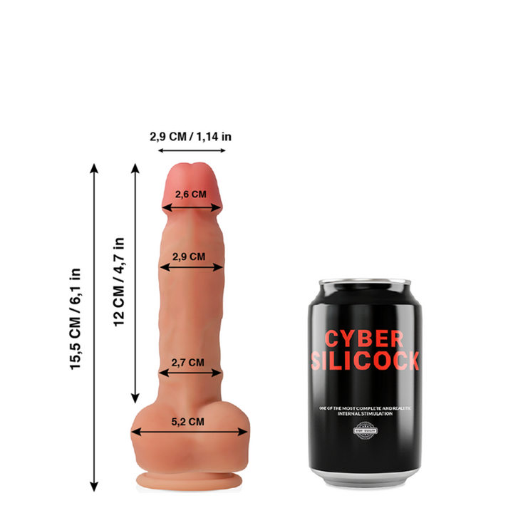 Strap-On Dildo Silicone Dupla Densidade Cyber Ansel