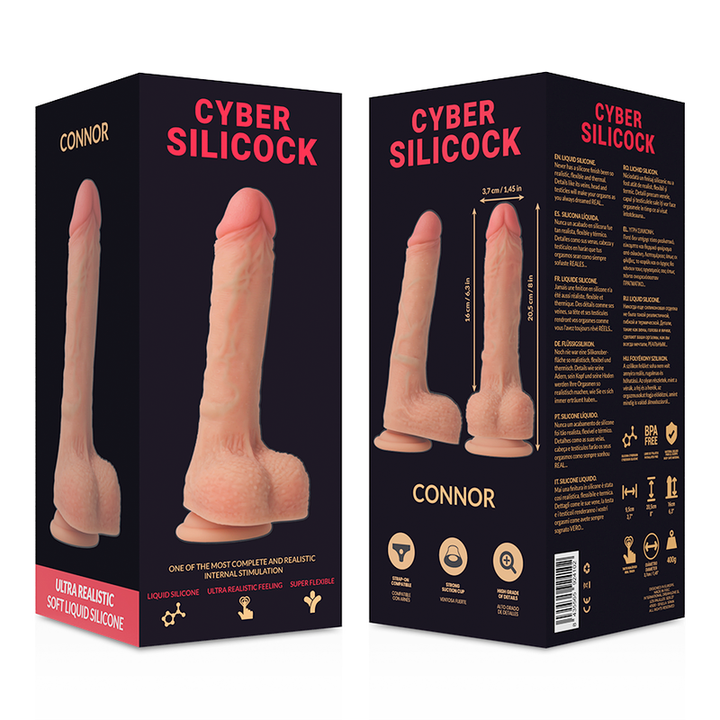 Strap-On Dildo Silicone Dupla Densidade Cyber Connor