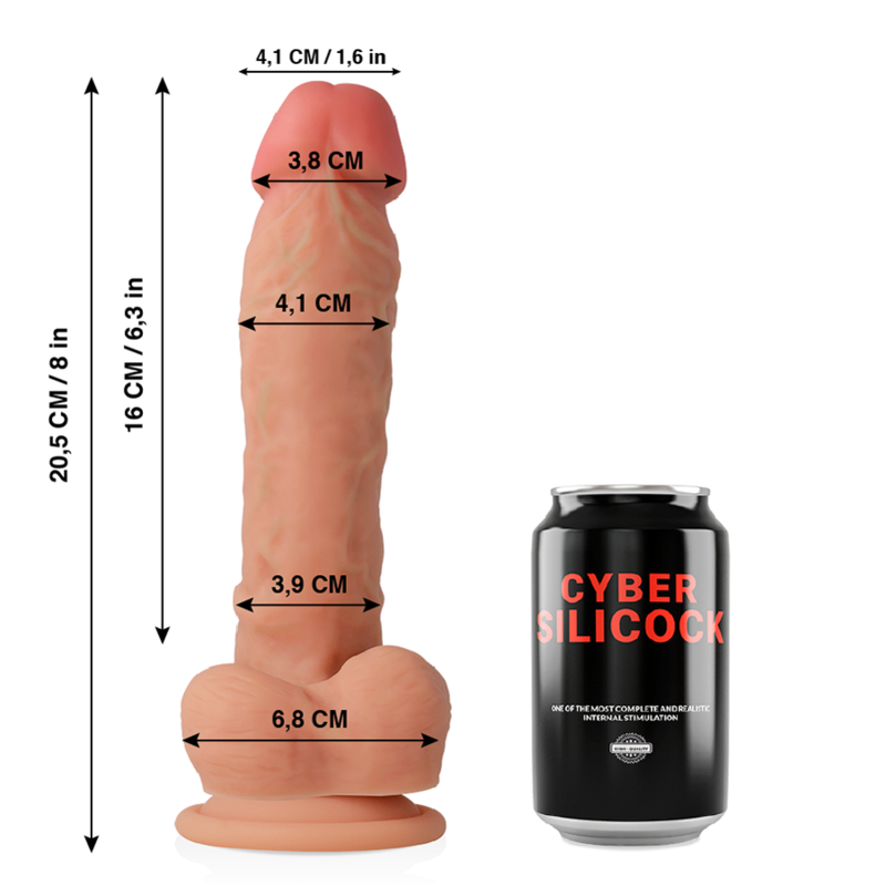 Strap-On Dildo Silicone Dupla Densidade Cyber Magnus