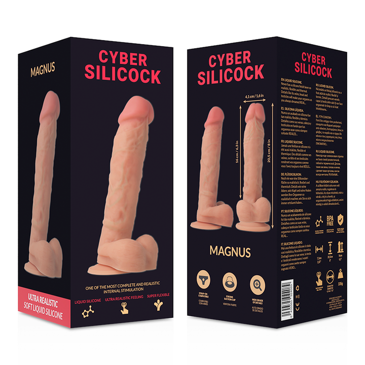 Strap-On Dildo Silicone Dupla Densidade Cyber Magnus