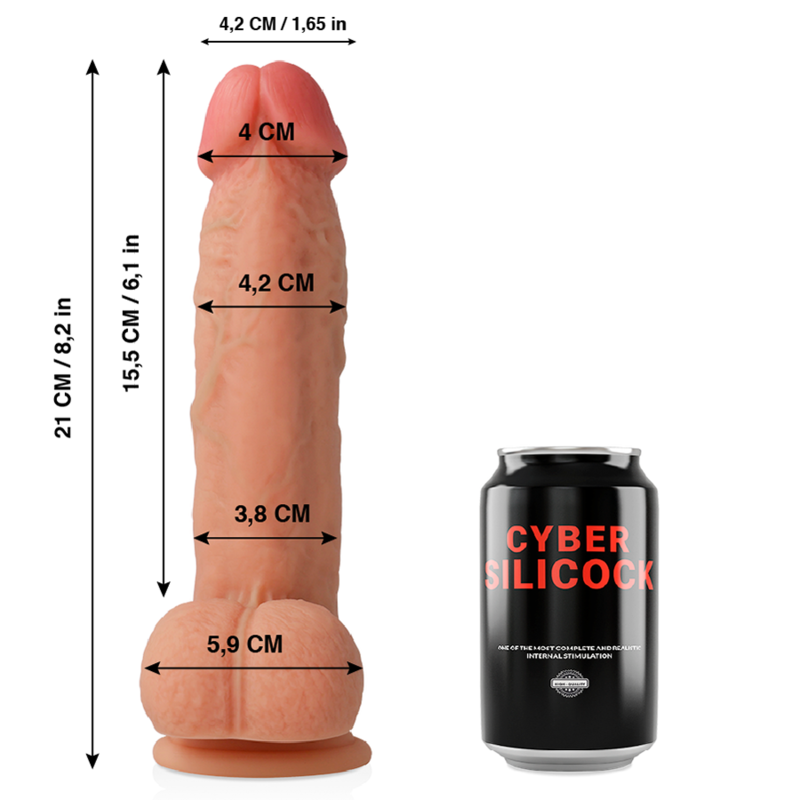 Strap-On Dildo Silicone Dupla Densidade Cyber Silicock Saul