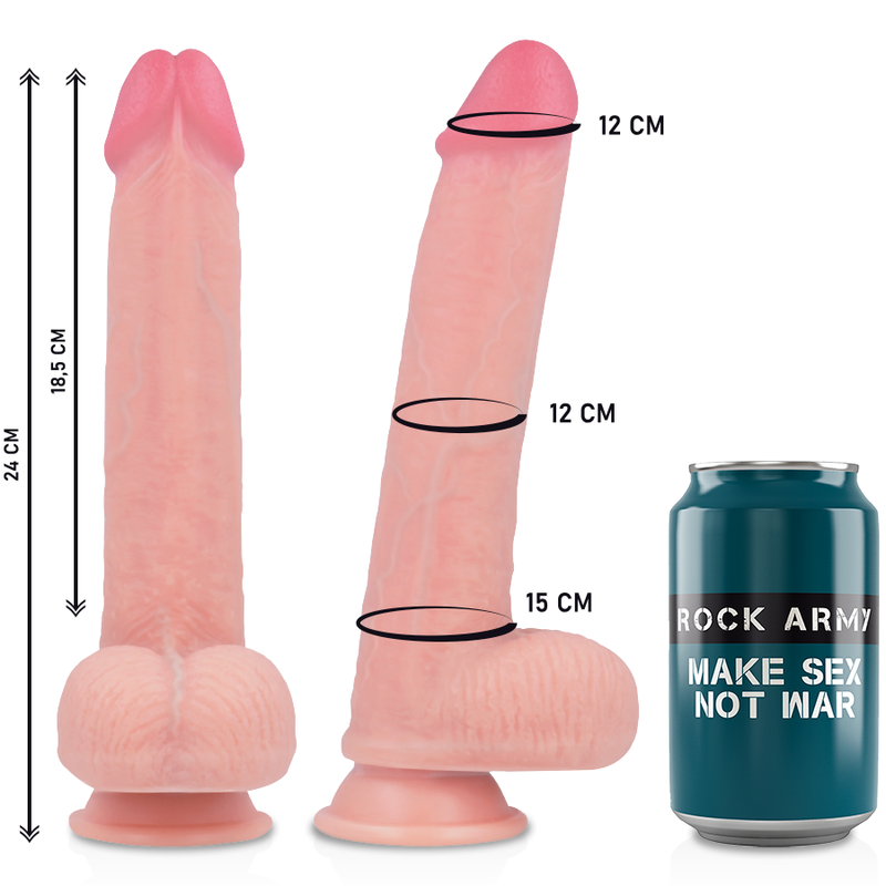 Strap-On Dildo Silicone Dupla Densidade RockArmy KingCobra