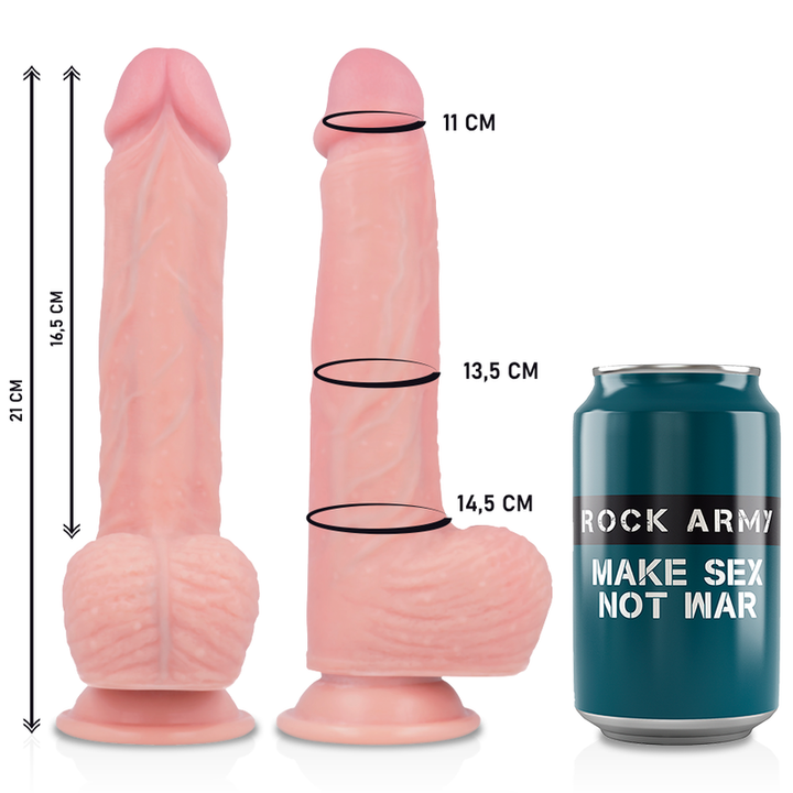 Strap-On Dildo Silicone Dupla Densidade RockArmy Spitfire