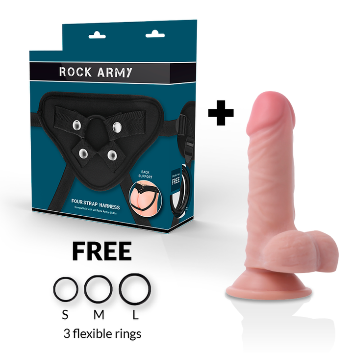 Strap-On Dildo Tripla Densidade RockArmy Panzer