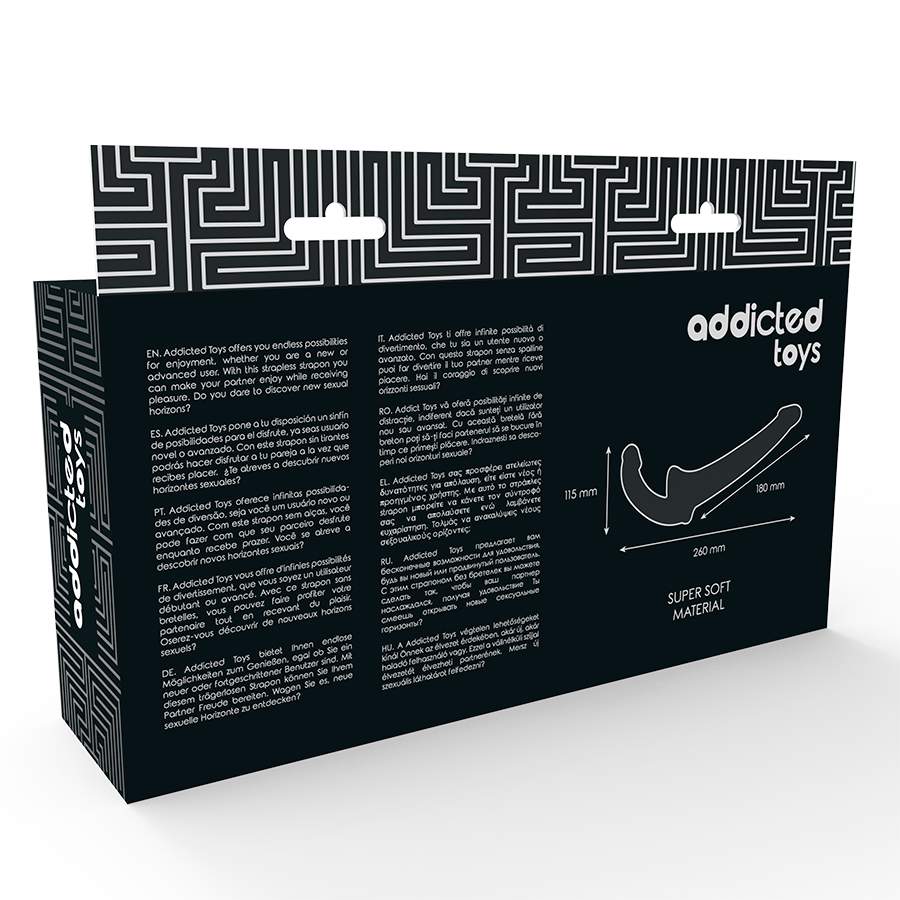 Strap-On Duplo Addicted Preto