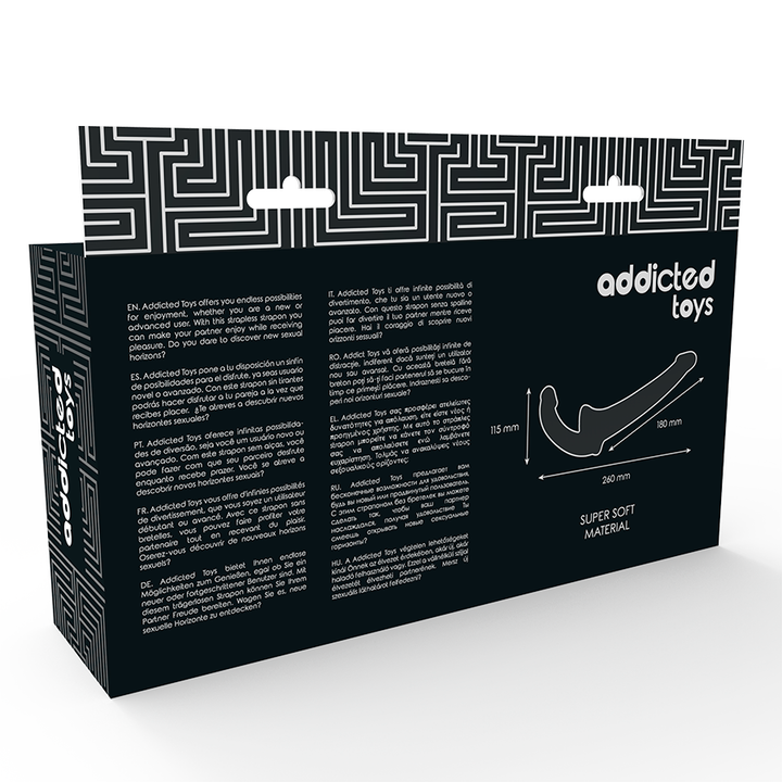 Strap-On Duplo Addicted Preto