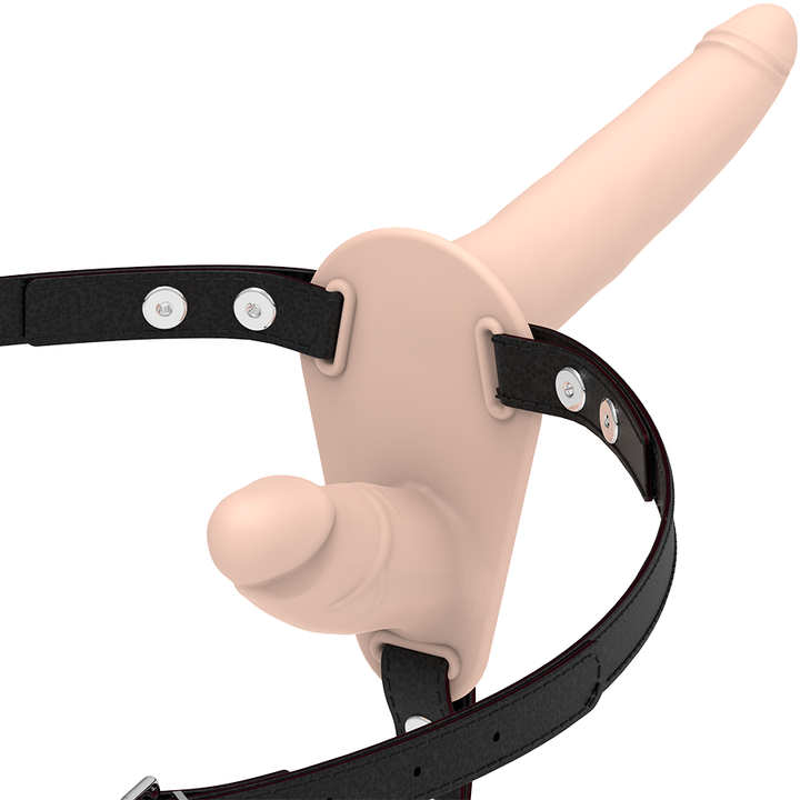 Strap-On Duplo Fetish Submissive Double Penetrix Bege