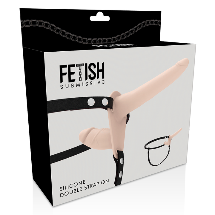 Strap-On Duplo Fetish Submissive Double Penetrix Bege
