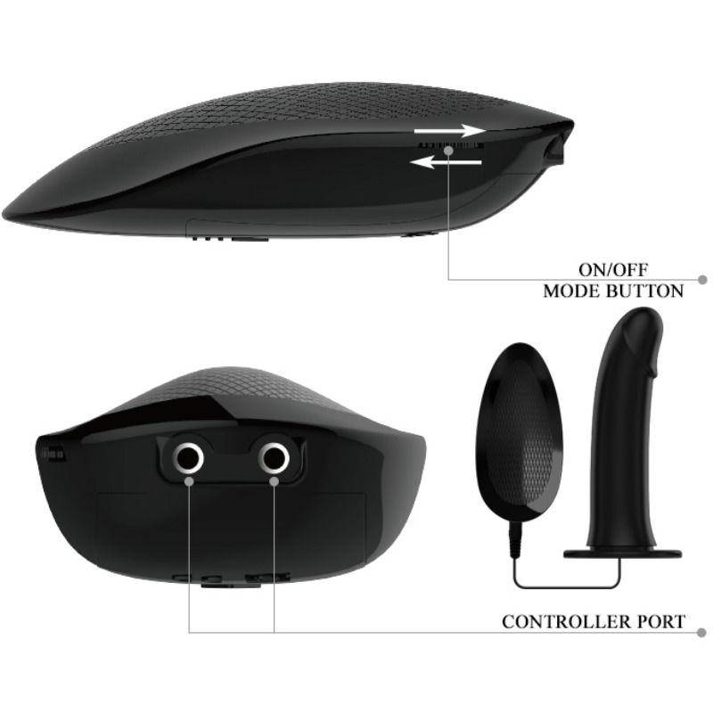 Strap-On Oco Vibração Pilhas PrettyLove Marvin