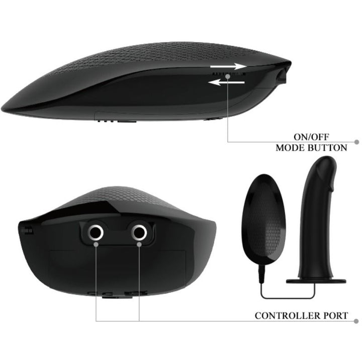 Strap-On Oco Vibração Pilhas PrettyLove Marvin