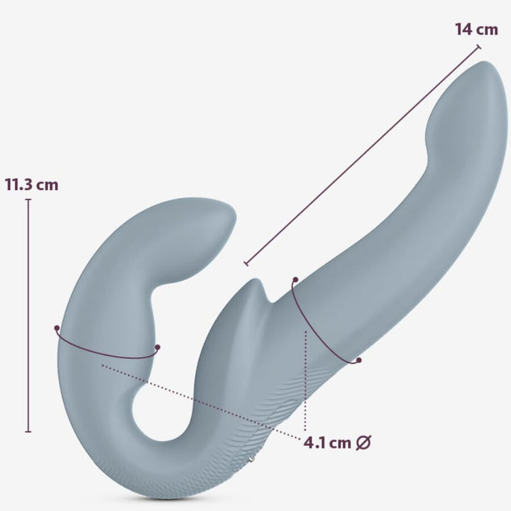 Strap-On Usb Duplo Vibração Fun Factory Share Vibe Pro Cinzento