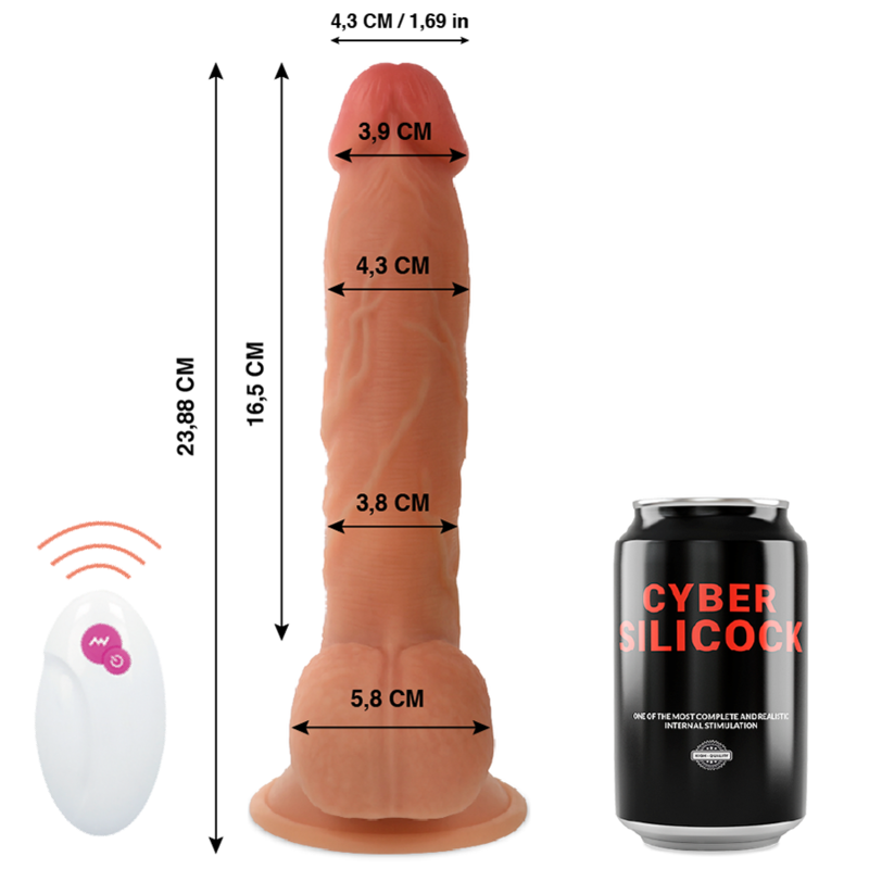 Strap-On Usb Movimento Telescópico Cyber Silicock Master Ben Controlo Remoto