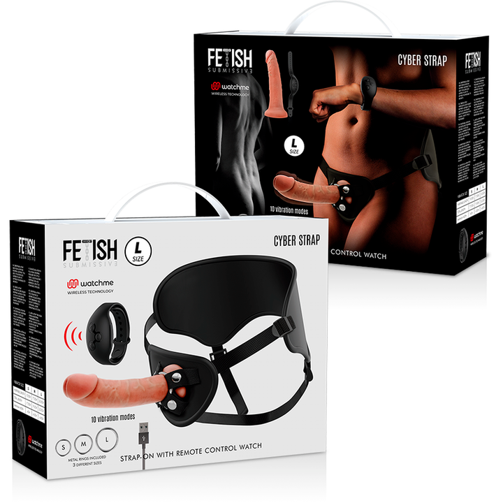 Strap-On Usb Vibração Cyber Strap L Controlo Remoto Watchme