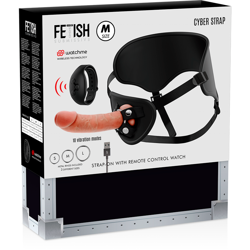 Strap-On Usb Vibração Cyber Strap M Controlo Remoto Watchme