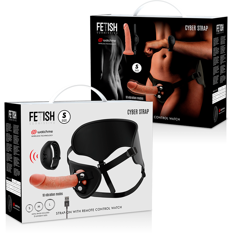 Strap-On Usb Vibração Cyber Strap S Controlo Remoto Watchme