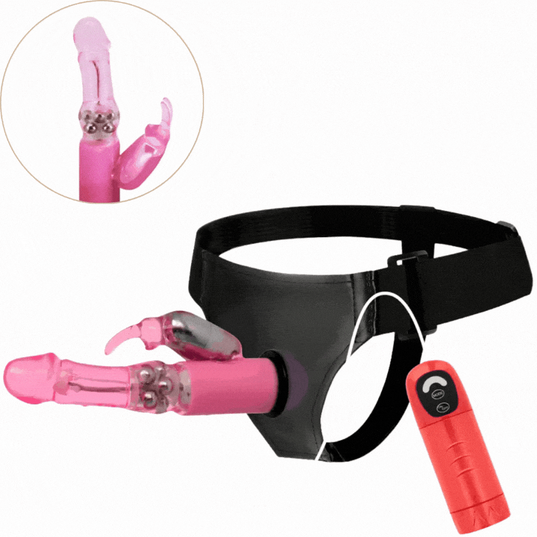 Strap-On Vibração Pilhas Harness Attraction Daniel