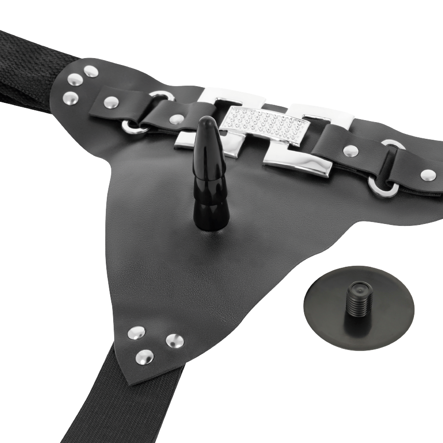 Strap-On Vibração Pilhas Harness Attraction Emmet