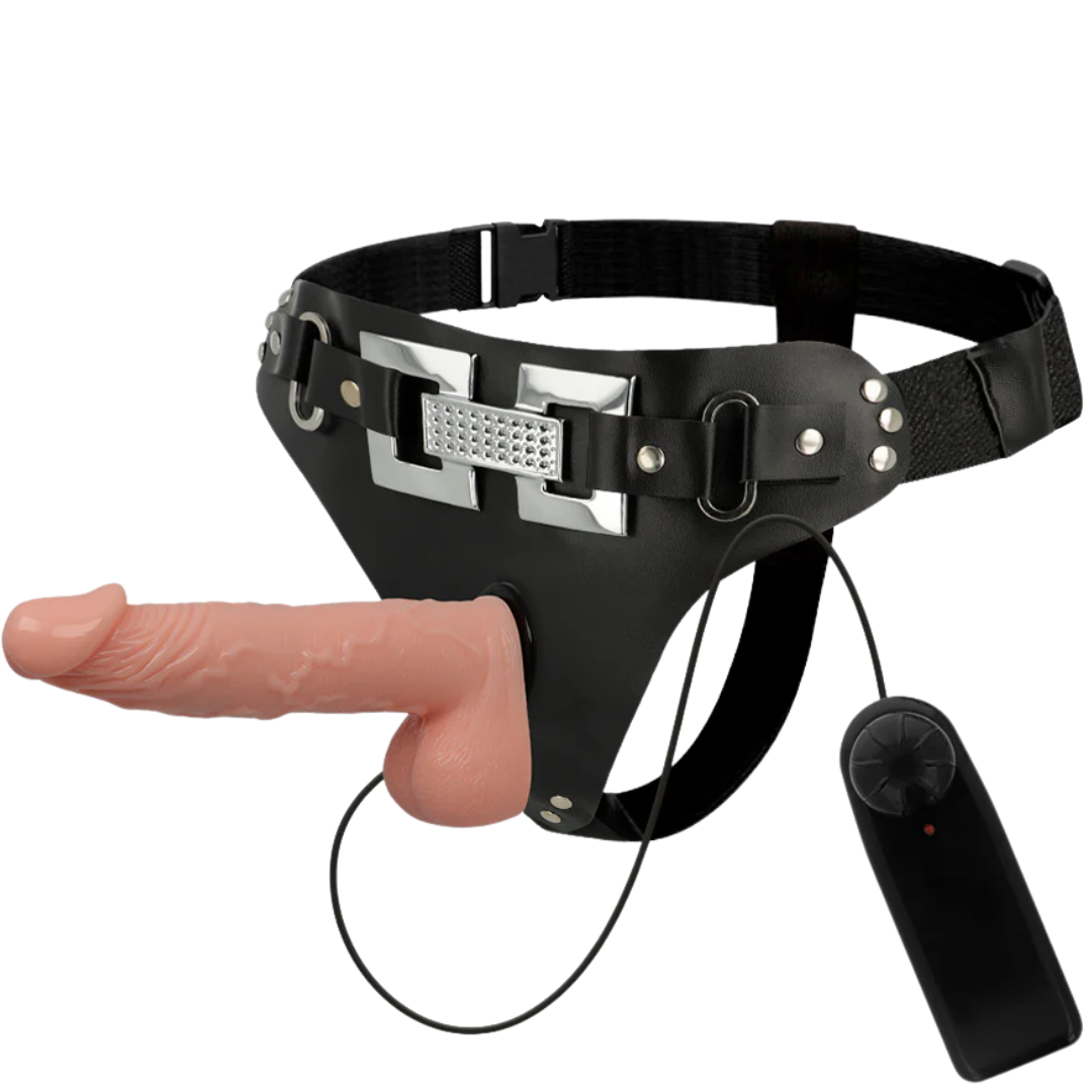 Strap-On Vibração Pilhas Harness Attraction Emmet