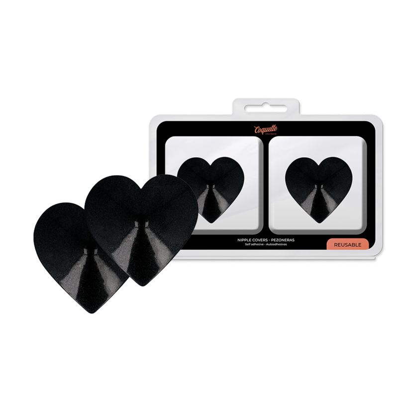 Tapa Mamilos Coquette Chic Desire Coração Preto