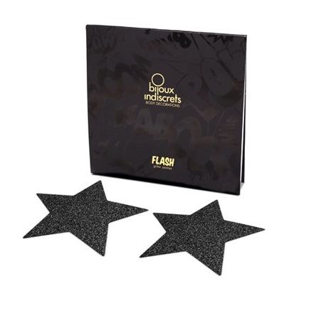 Tapa Peito Bijoux Indiscrets Estrela Preto