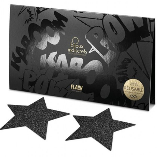 Tapa Peito Bijoux Indiscrets Estrela Preto
