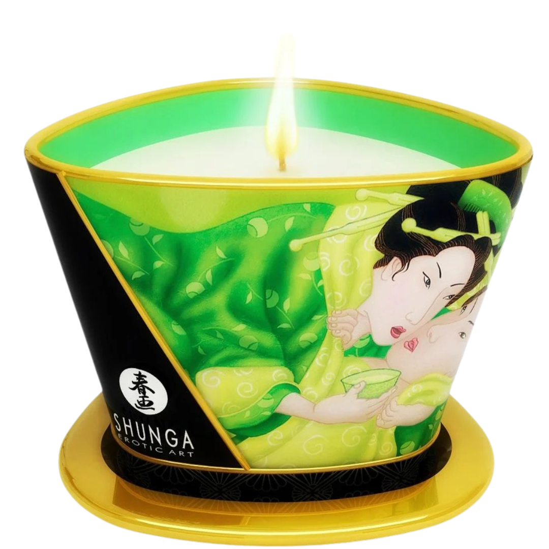Vela Massagem Shunga Aroma Chá Verde 170ml