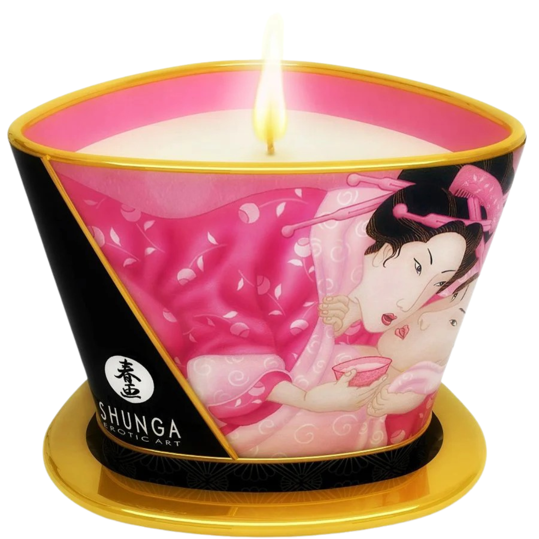 Vela Massagem Shunga Aroma Rosas 170ml