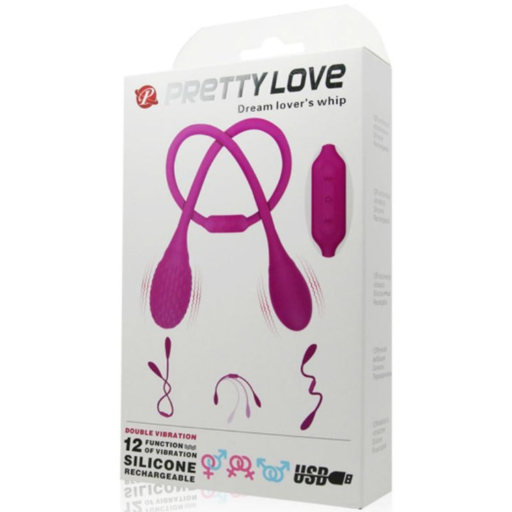 Vibrador Para Casal Usb Duplo PrettyLove Lover 's Whip 2