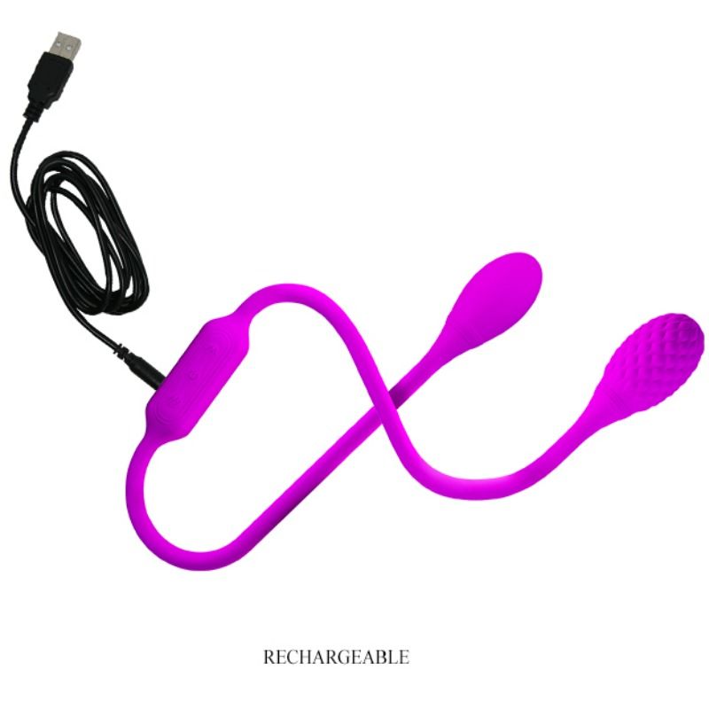 Vibrador Para Casal Usb Duplo PrettyLove Lover 's Whip 2