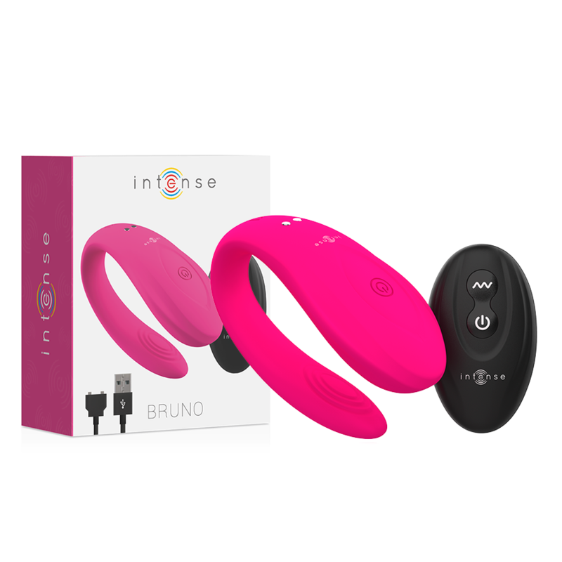 Vibrador Para Casal Usb Intense Bruno Rosa Controlo Remoto
