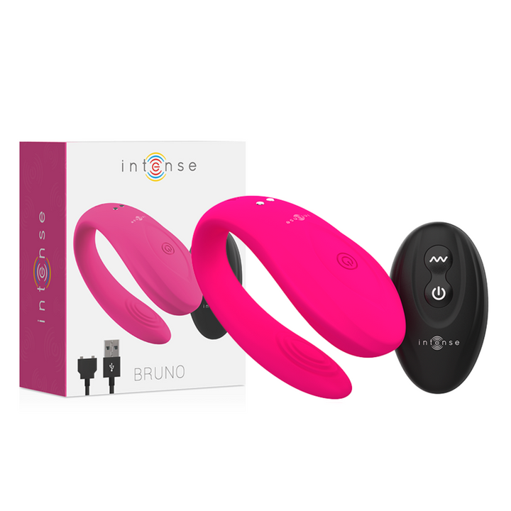 Vibrador Para Casal Usb Intense Bruno Rosa Controlo Remoto