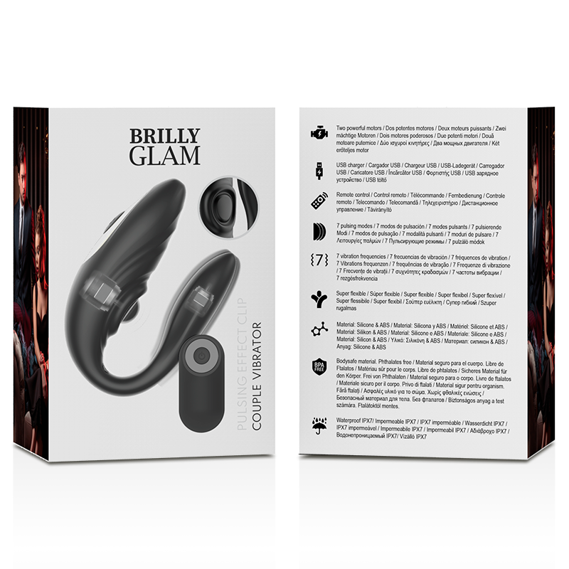 Vibrador Para Casal Usb Movimento Pulsação Brilly Controlo Remoto
