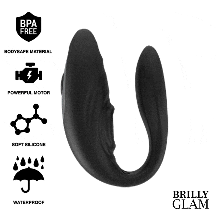 Vibrador Para Casal Usb Movimento Pulsação Brilly Controlo Remoto