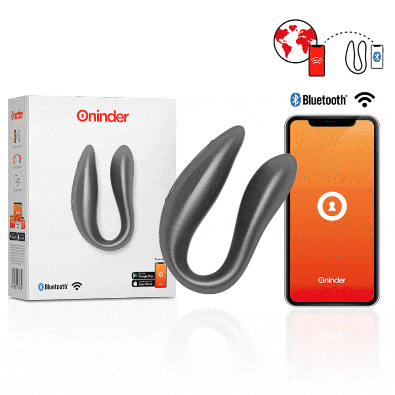 Vibrador Para Casal Usb Oninder Lisboa Preto Controlo Remoto App