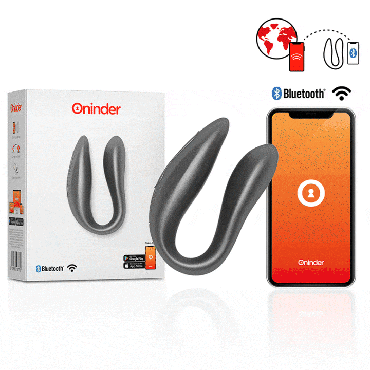 Vibrador Para Casal Usb Oninder Lisboa Preto Controlo Remoto App