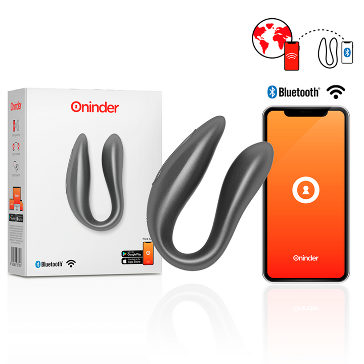 Vibrador Para Casal Usb Oninder Lisboa Preto Controlo Remoto App